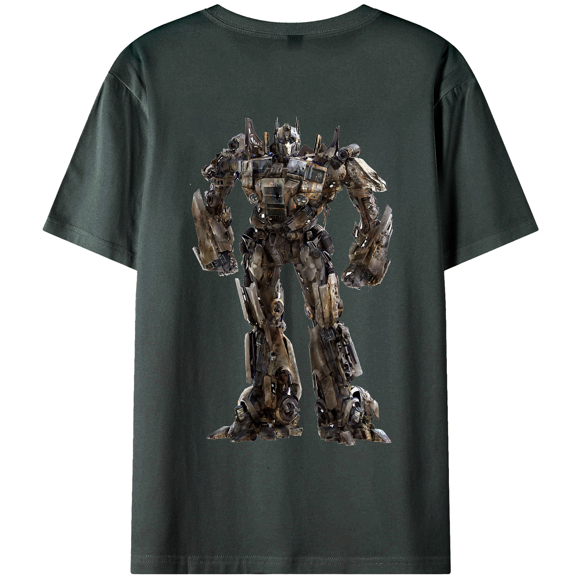 （画像用） Transformers トランスフォーマー 綿100％ メンズ半袖Tシャツ（バックプリント） 通気性